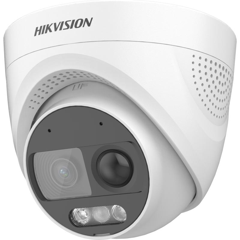 [DS-2CE72DF3T-PIRXOS(2.8mm)] Hikvision 2 MP ColorVu PIR Siren Audio Fixed Turret CCTV Camera