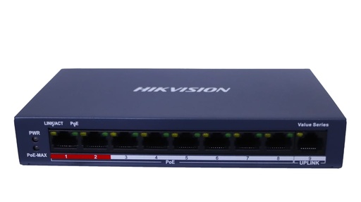 [DS-3E0109P-E/M(B)] Hikvision 8 Port Unmanaged POE Switch